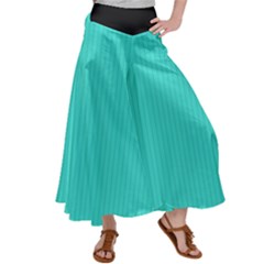 Turquoise - Satin Palazzo Pants by FashionLane