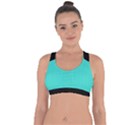 Turquoise - Cross String Back Sports Bra View1