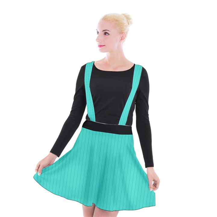 Turquoise - Suspender Skater Skirt