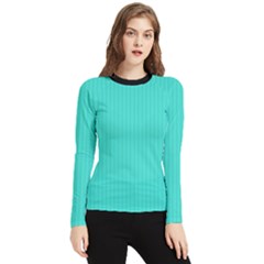 Turquoise - Women s Long Sleeve Rash Guard by FashionLane