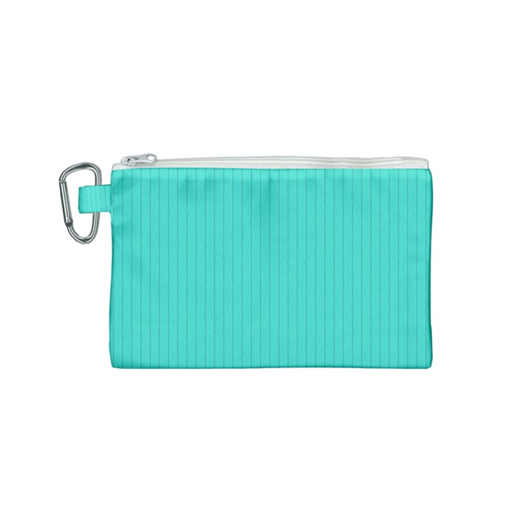 Turquoise - Canvas Cosmetic Bag (Small)