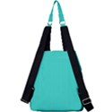 Turquoise - Center Zip Backpack View2