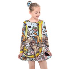 The Illustrated Alphabet - J - By Larenard Kids  Long Sleeve Dress by LaRenard