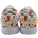 Red Yellow Flower Pattern Kids Athletic Shoes View4