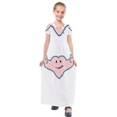 Huggiepops - Double Thumbs Up - By Larenard Kids  Short Sleeve Maxi Dress by LaRenard