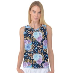 Rose Flower Pattern Women s Basketball Tank Top by designsbymallika