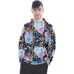 Rose Flower Pattern Men s Pullover Hoodie