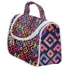 Square Pattern 2 Satchel Handbag by designsbymallika