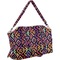 Square Pattern 2 Canvas Crossbody Bag by designsbymallika