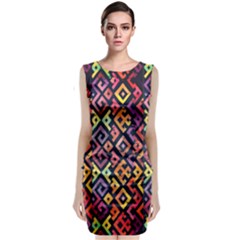 Square Pattern 2 Classic Sleeveless Midi Dress by designsbymallika