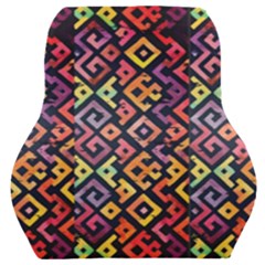 Square Pattern 2 Car Seat Back Cushion  by designsbymallika