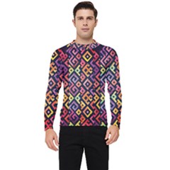 Square Pattern 2 Men s Long Sleeve Rash Guard by designsbymallika