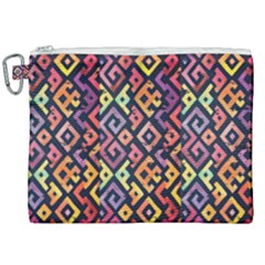 Square Pattern 2 Canvas Cosmetic Bag (xxl) by designsbymallika