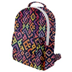 Square Pattern 2 Flap Pocket Backpack (small) by designsbymallika