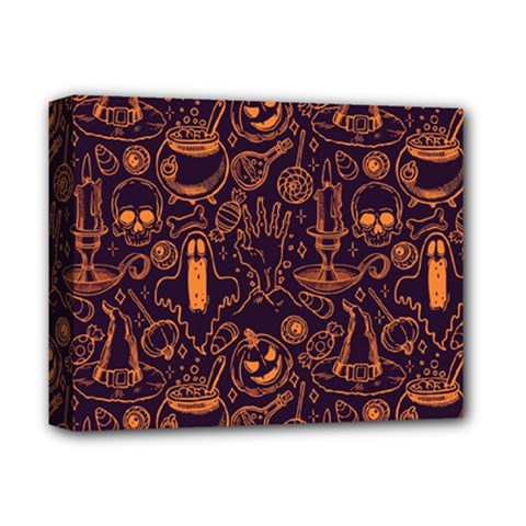 Halloween Pattern 5 Deluxe Canvas 14  X 11  (stretched) by designsbymallika