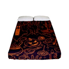 Halloween Pattern 5 Fitted Sheet (full/ Double Size) by designsbymallika