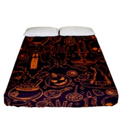 Halloween Pattern 5 Fitted Sheet (queen Size) by designsbymallika