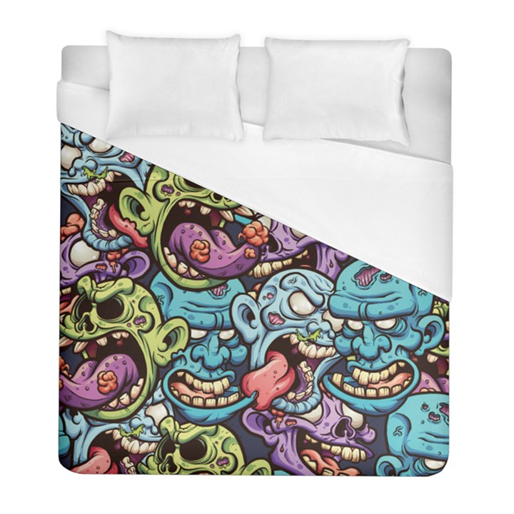 Halloween Love Chains Pattern Duvet Cover (Full/ Double Size)