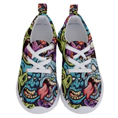 Halloween Love Chains Pattern Running Shoes by designsbymallika