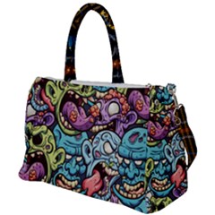 Halloween Love Chains Pattern Duffel Travel Bag by designsbymallika