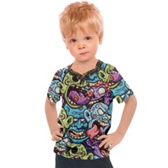 Halloween Love Chains Pattern Kids  Sports Tee