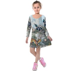 The Spotted Dog - by LaRenard Kids  Long Sleeve Velvet Dress