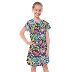 Halloween Love Kids  Drop Waist Dress by designsbymallika