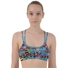 Halloween Love Line Them Up Sports Bra by designsbymallika