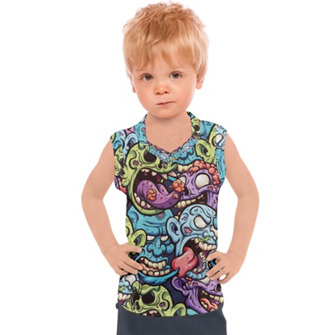 Halloween Love Kids  Sport Tank Top by designsbymallika