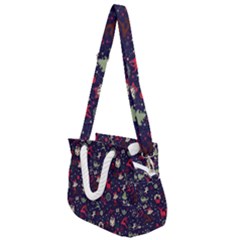 Chritmas 2 Rope Handles Shoulder Strap Bag by designsbymallika