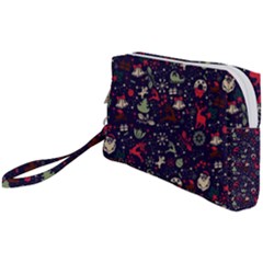 Chritmas 2 Wristlet Pouch Bag (small) by designsbymallika