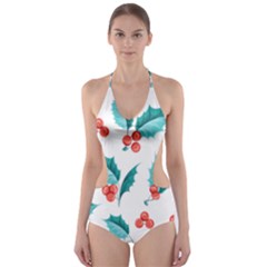 Chritmas 1 Cut-out One Piece Swimsuit by designsbymallika