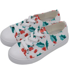 Chritmas 1 Kids  Low Top Canvas Sneakers by designsbymallika