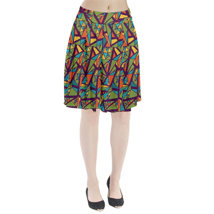 Aabstract Art Pleated Skirt