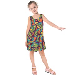 Aabstract Art Kids  Sleeveless Dress by designsbymallika