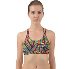 Aabstract Art Back Web Sports Bra by designsbymallika