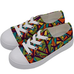 Aabstract Art Kids  Low Top Canvas Sneakers by designsbymallika