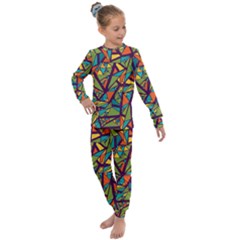 Aabstract Art Kids  Long Sleeve Set  by designsbymallika