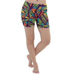 Aabstract Art Lightweight Velour Yoga Shorts by designsbymallika