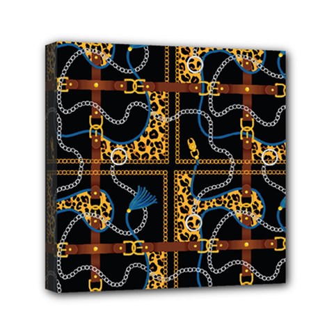 Chains Pattern Mini Canvas 6  X 6  (stretched)