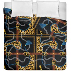 Chains Pattern Duvet Cover Double Side (king Size) by designsbymallika