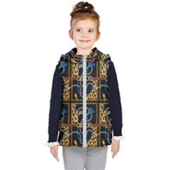 Chains Pattern Kids  Hooded Puffer Vest