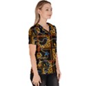 Chains Pattern Women s V-Neck Scrub Top View3