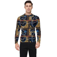 Chains Pattern Men s Long Sleeve Rash Guard by designsbymallika