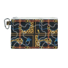 Chains Pattern Canvas Cosmetic Bag (medium) by designsbymallika