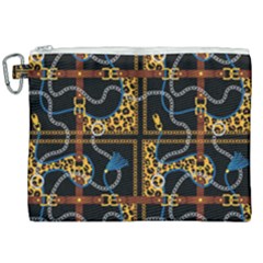 Chains Pattern Canvas Cosmetic Bag (xxl) by designsbymallika