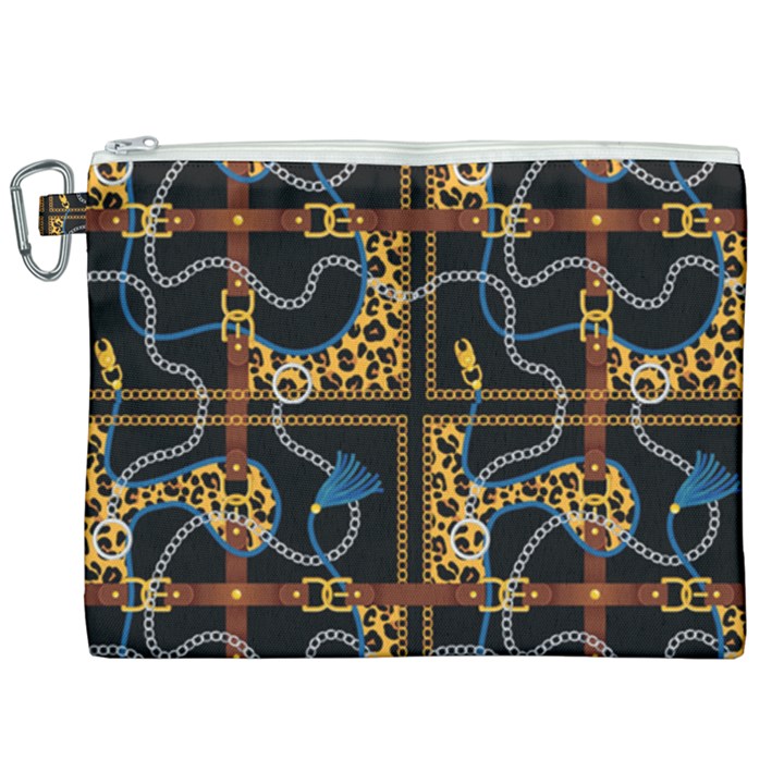 Chains Pattern Canvas Cosmetic Bag (XXL)