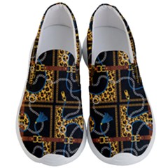 Chains Pattern Men s Lightweight Slip Ons by designsbymallika