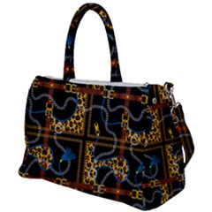 Chains Pattern Duffel Travel Bag by designsbymallika