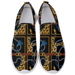 Chains Pattern Men s Slip On Sneakers by designsbymallika